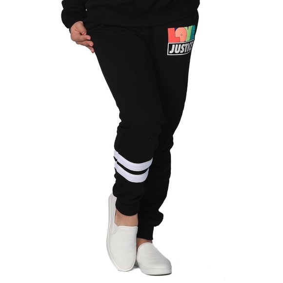 Justice Other - Justice Girl Stripe Pants Jogger Black Size S (7-8)